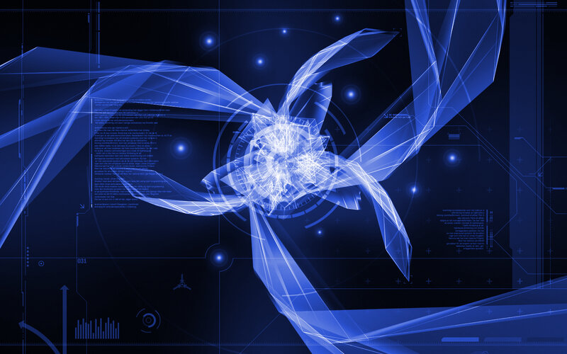 blue digital interface design
