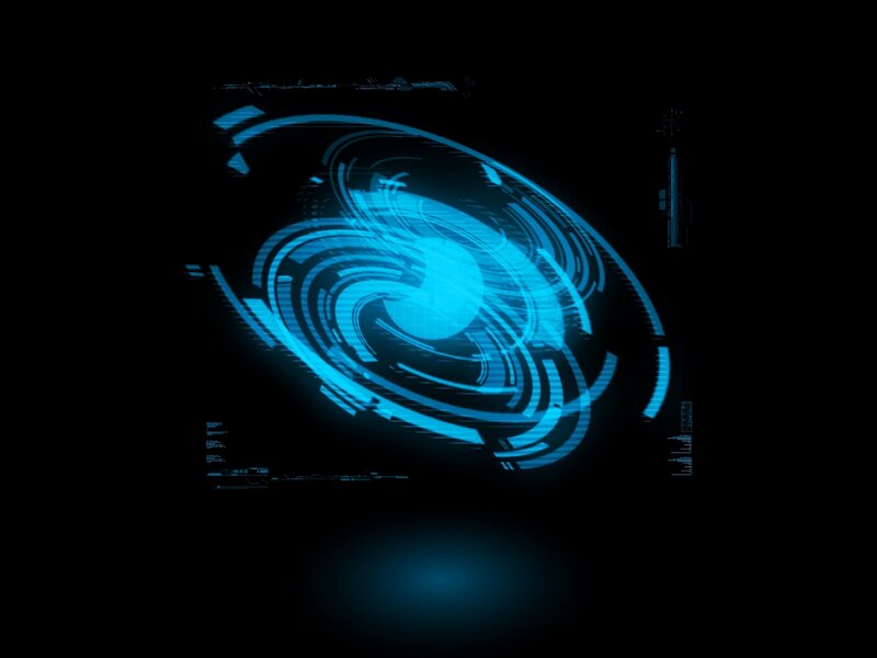 blue digital interface design