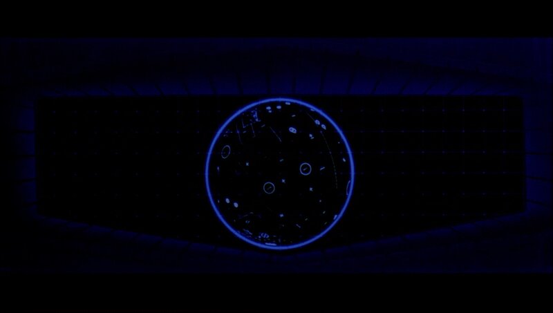 blue digital interface display