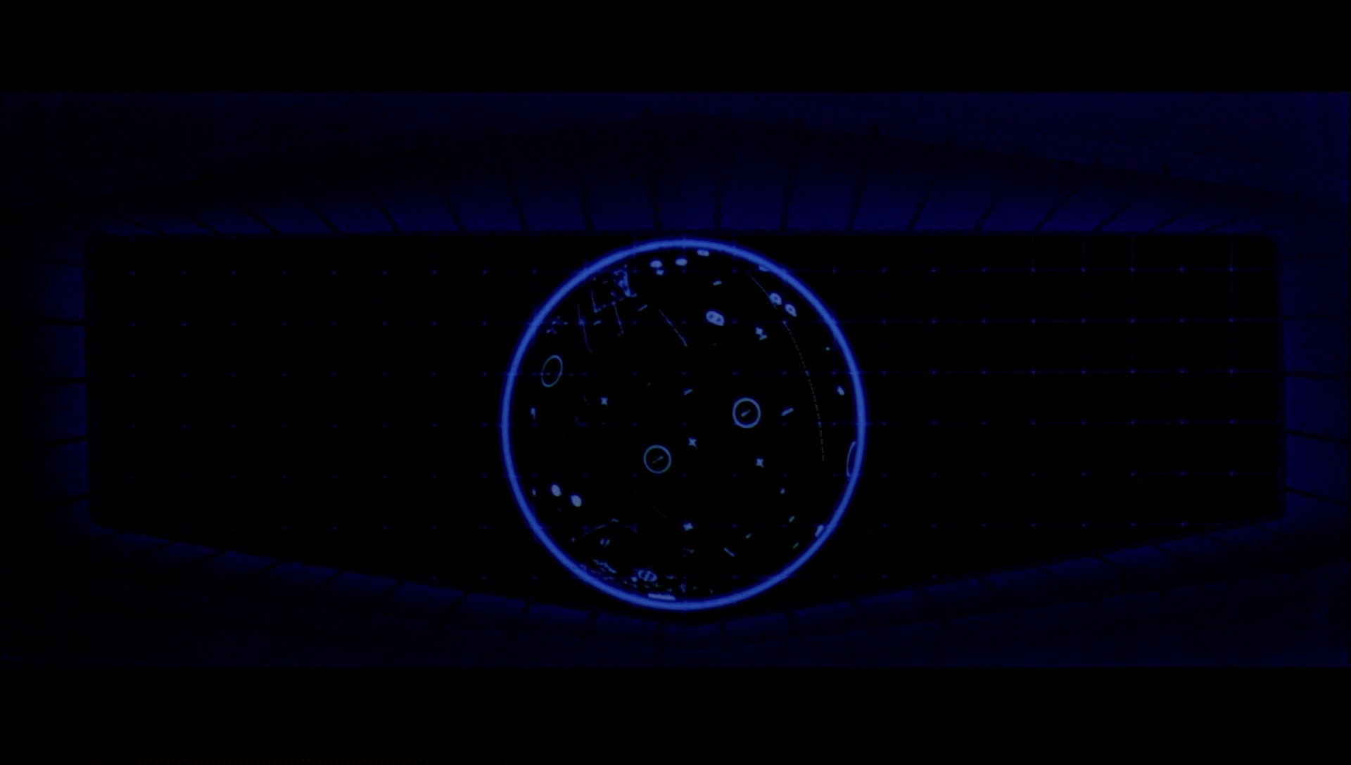 blue digital interface display
