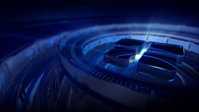 Blue Digital Interface — Futuristic, 3d Render, Circles