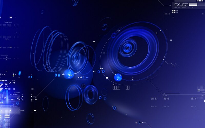 Blue Digital Interface — Spheres