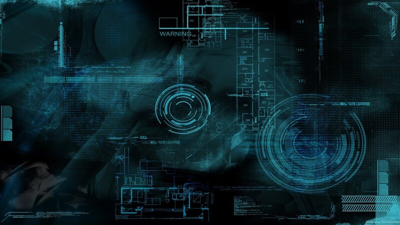 Blue Digital Interface — Teal