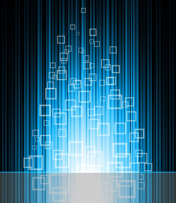 blue digital light burst