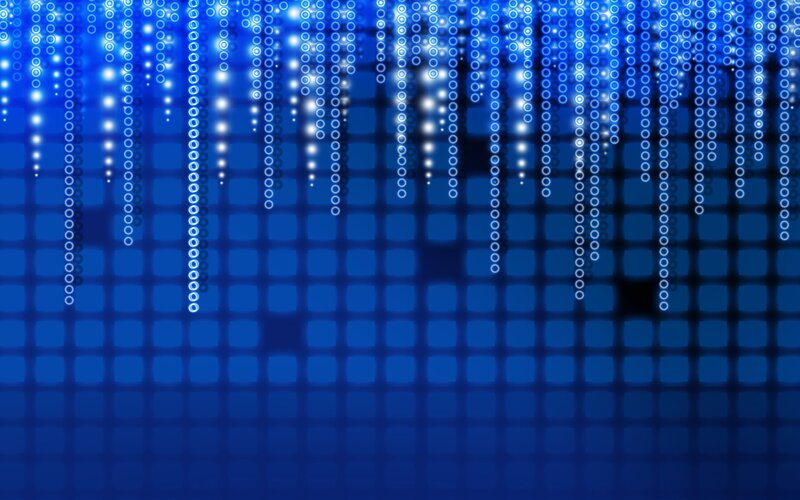 blue digital light pattern