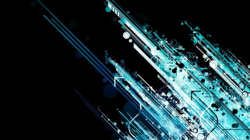 Blue Digital Lines and Shapes