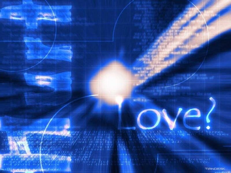 Blue digital love theme