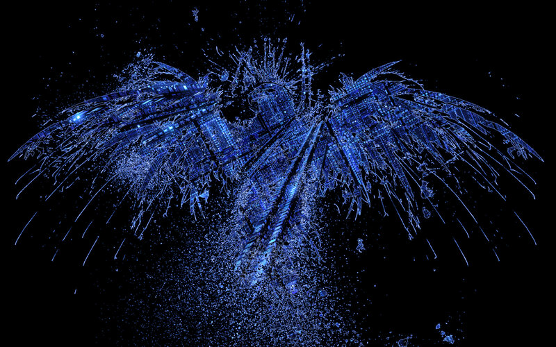 blue digital phoenix