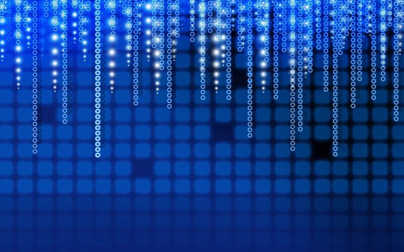 blue digital rain pattern