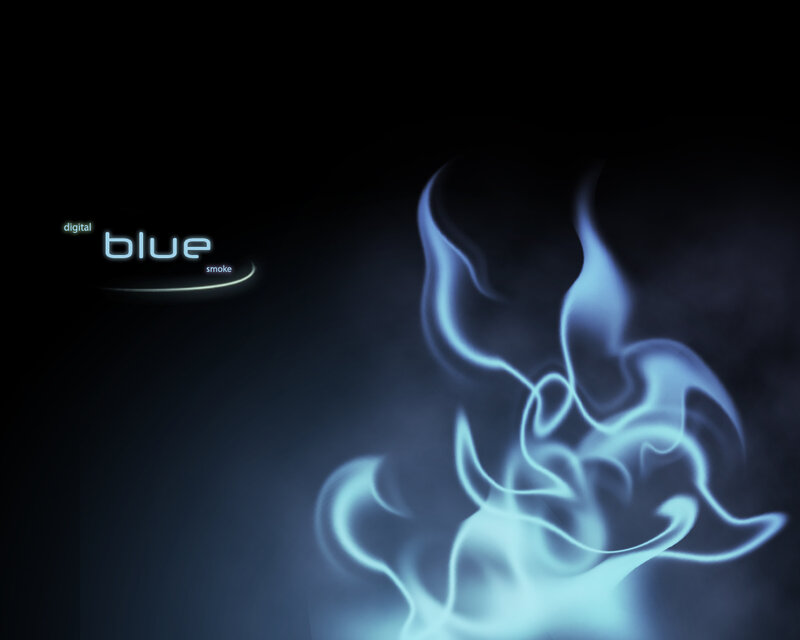 blue digital smoke animation