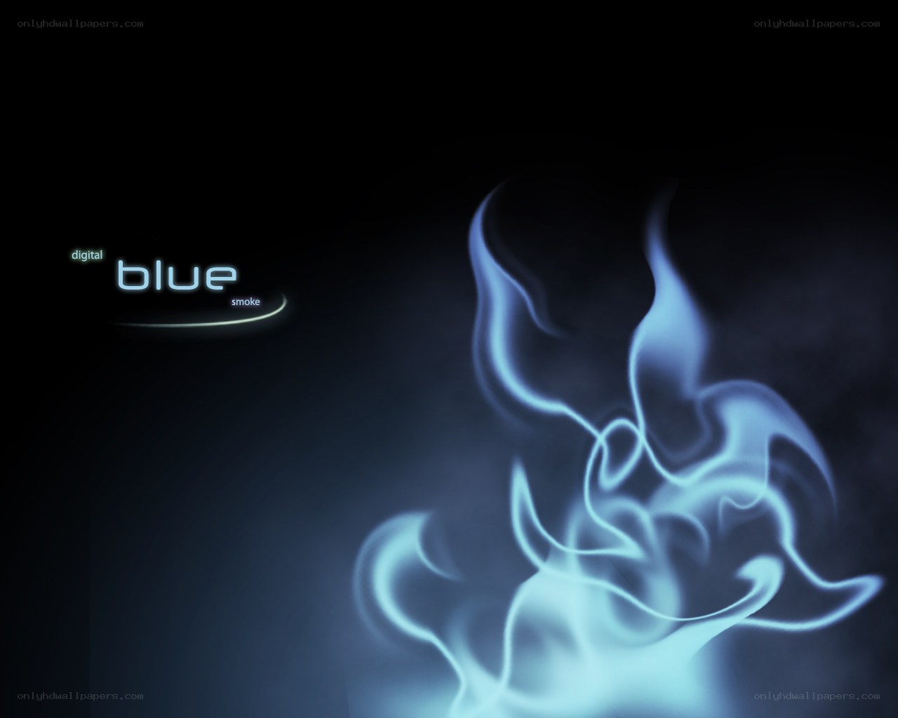 blue digital smoke animation
