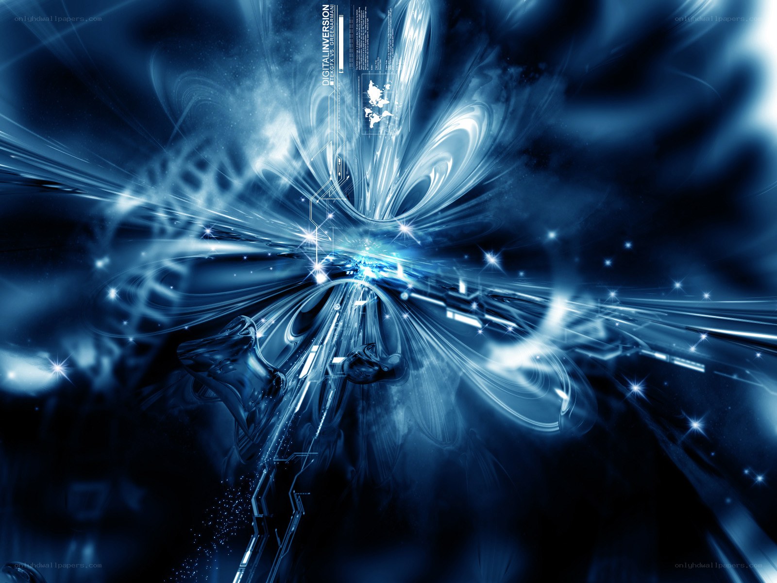 blue digital tunnel