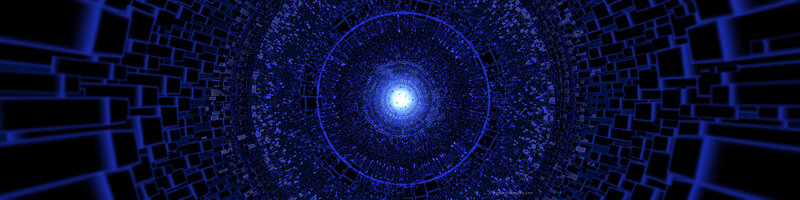 blue digital tunnel