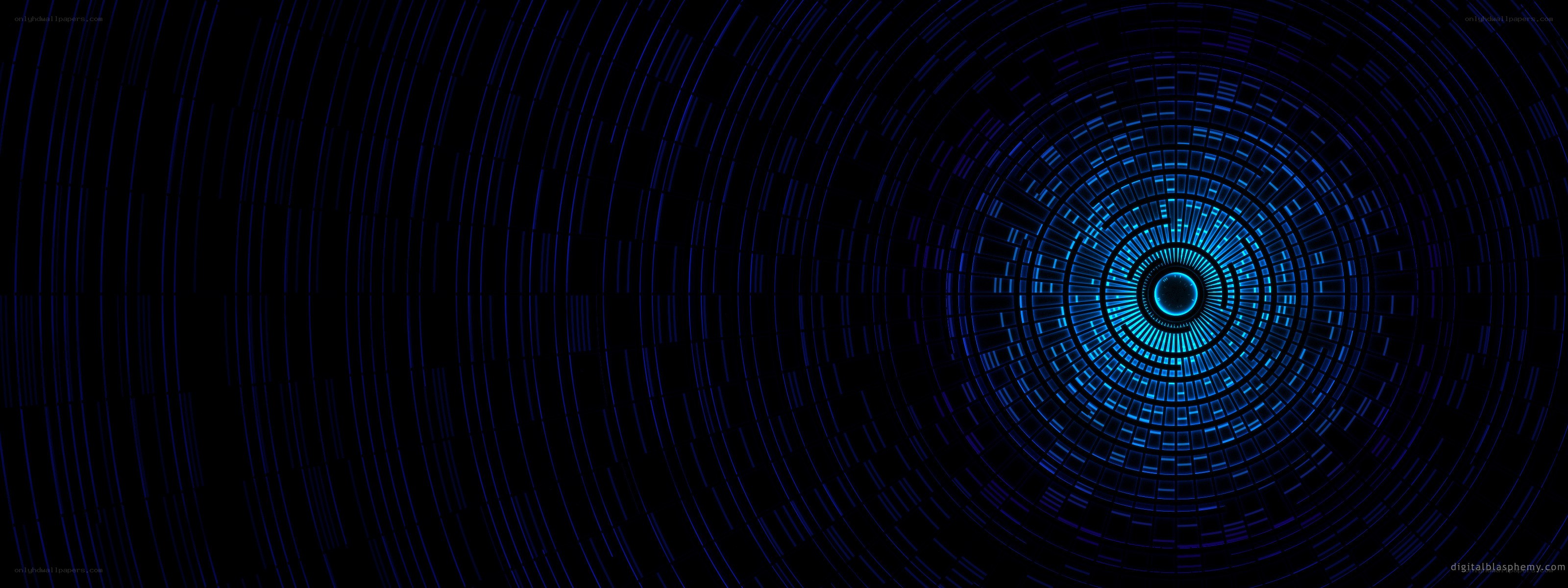 blue digital tunnel