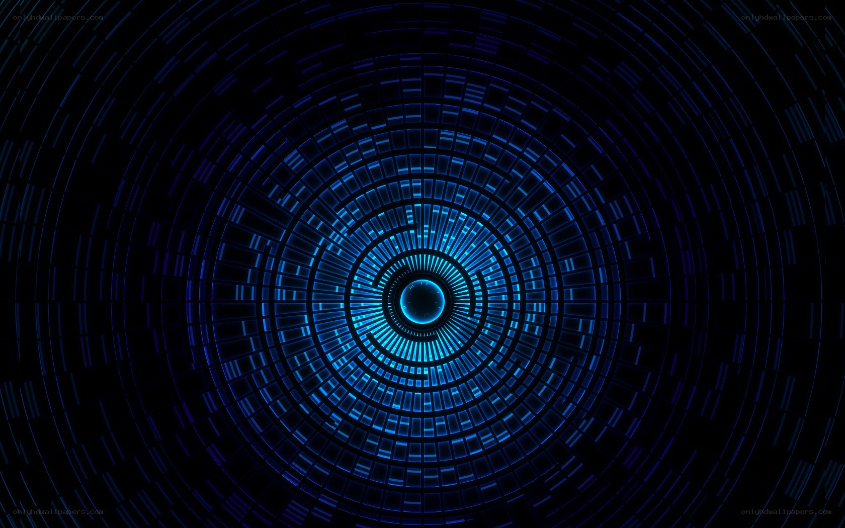 blue digital tunnel