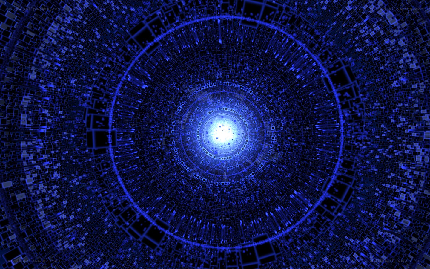 blue digital tunnel