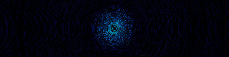 blue digital tunnel