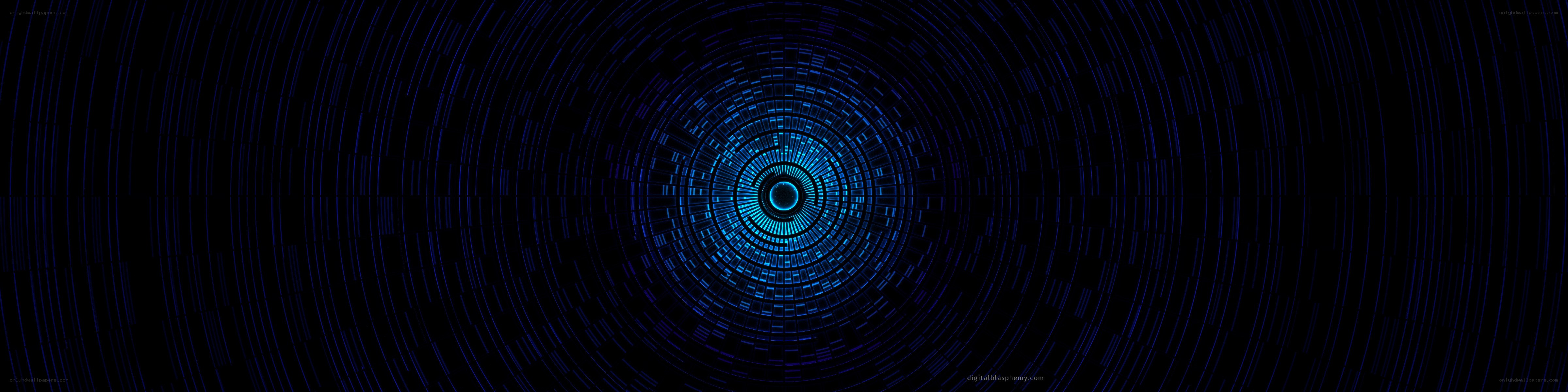 blue digital tunnel