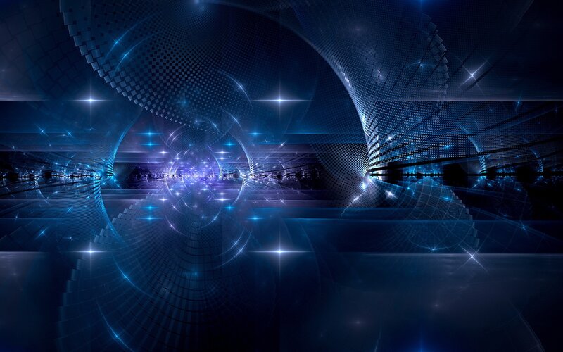 blue digital tunnel