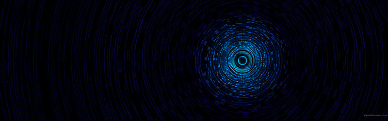 blue digital tunnel animation