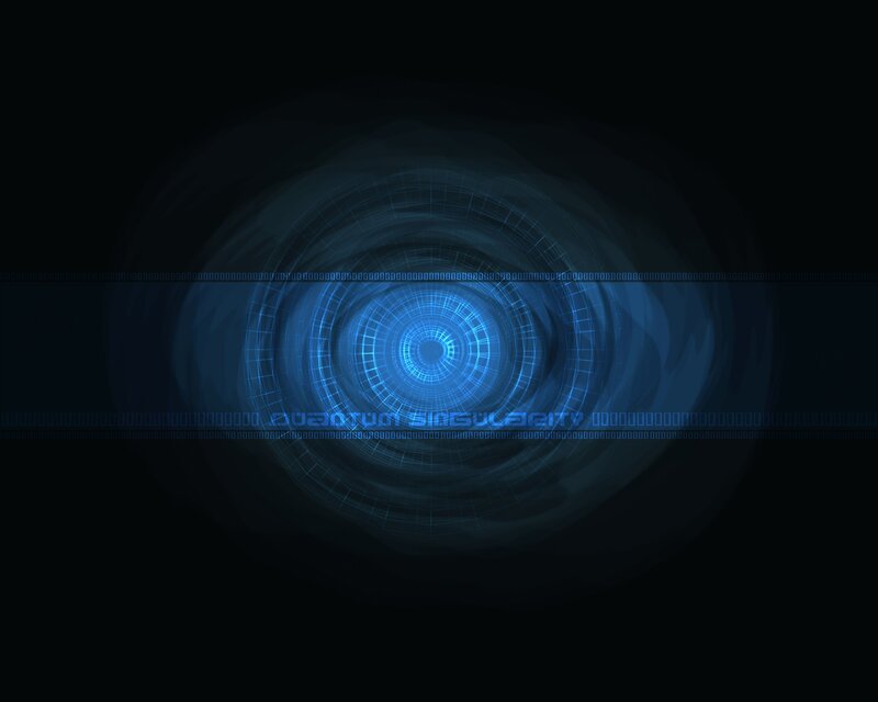 Blue Digital Tunnel — Futuristic, Digital Art