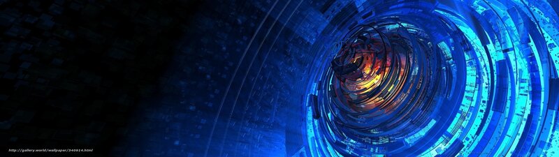 blue digital tunnel