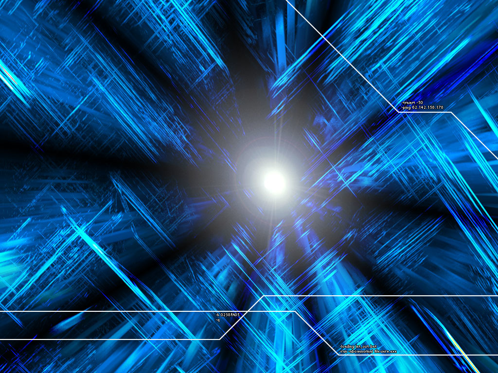 blue digital tunnel with light