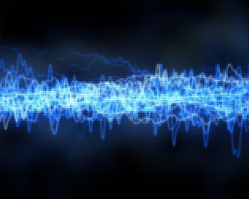 blue digital waveform