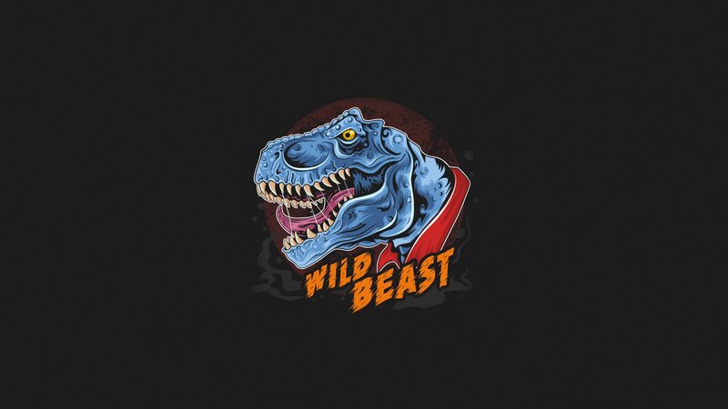 Blue Dinosaur Head