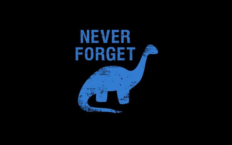 Blue Dinosaur Silhouette