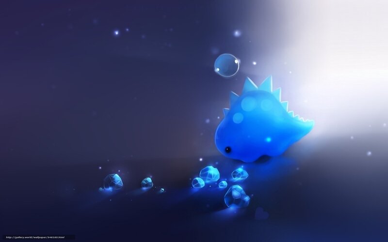 blue dinosaur with crystals
