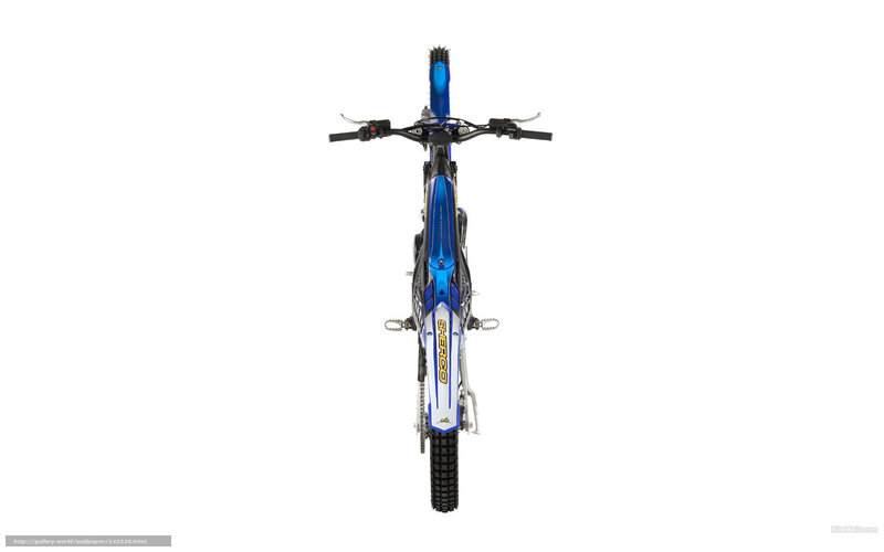 blue dirt bike from above