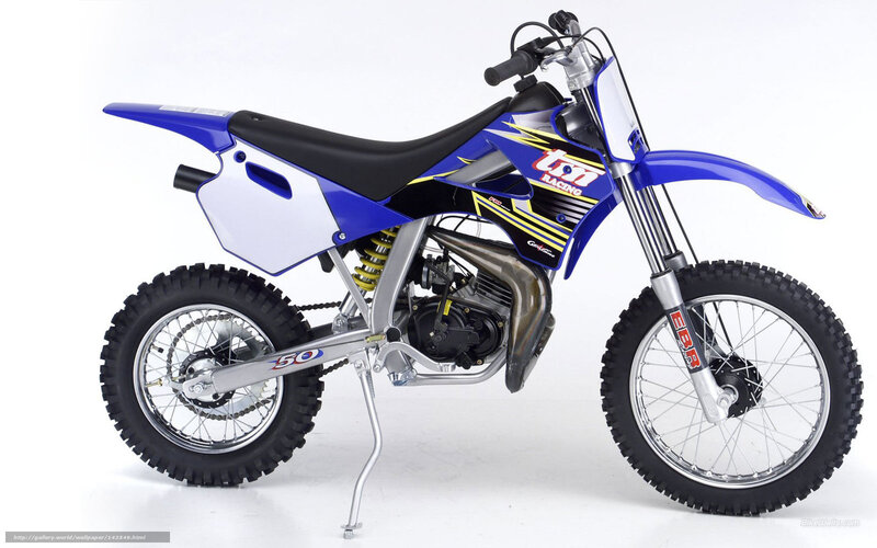 blue dirt bike motorcycle