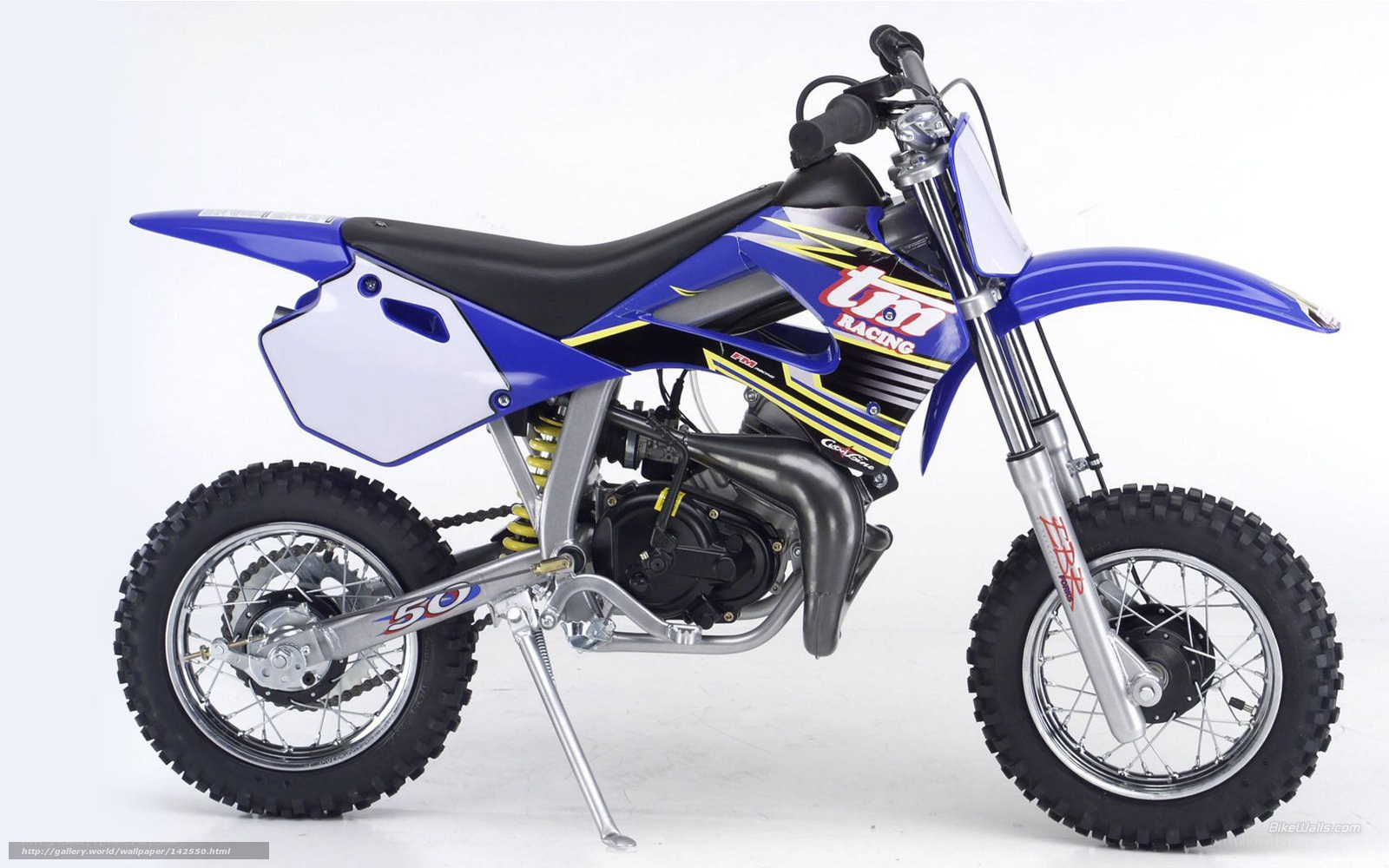 blue dirt bike motorcycle