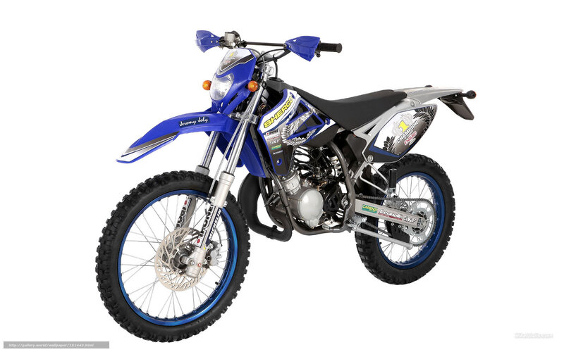 blue dirt bike motorcycle