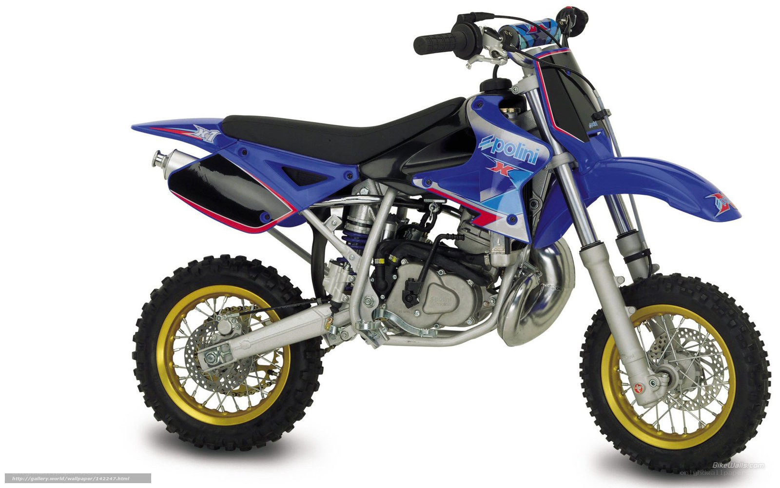 blue dirt bike motorcycle