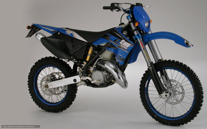 blue dirt bike motorcycle