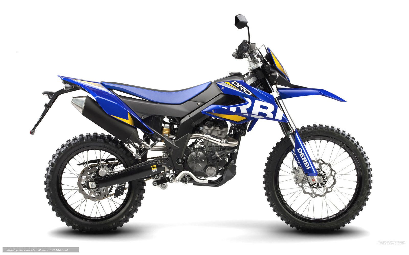 blue dirt bike motorcycle