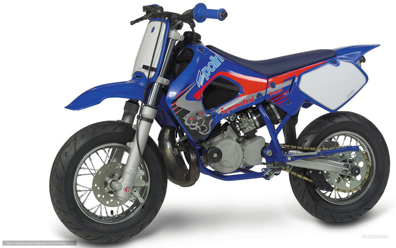 Blue Dirt Bike — Neutral, Photograph, Motorcycle, Handlebars