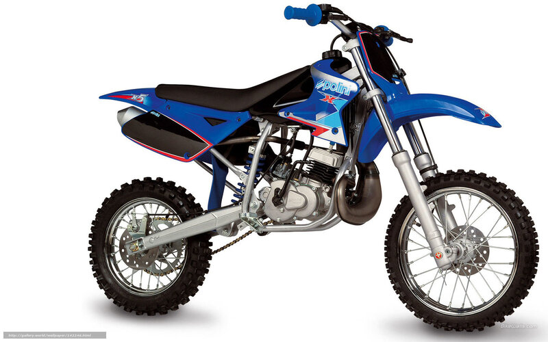 Blue Dirt Bike — Neutral, Photograph, Motorcycle