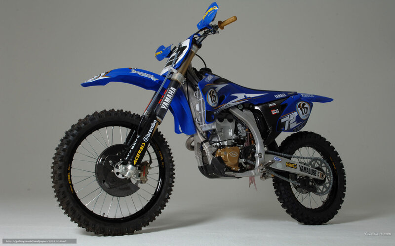 Blue Dirt Bike — Neutral, Photograph, Motorcycle, Tires, Handlebars