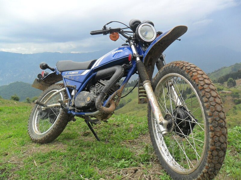 Blue Dirt Bike