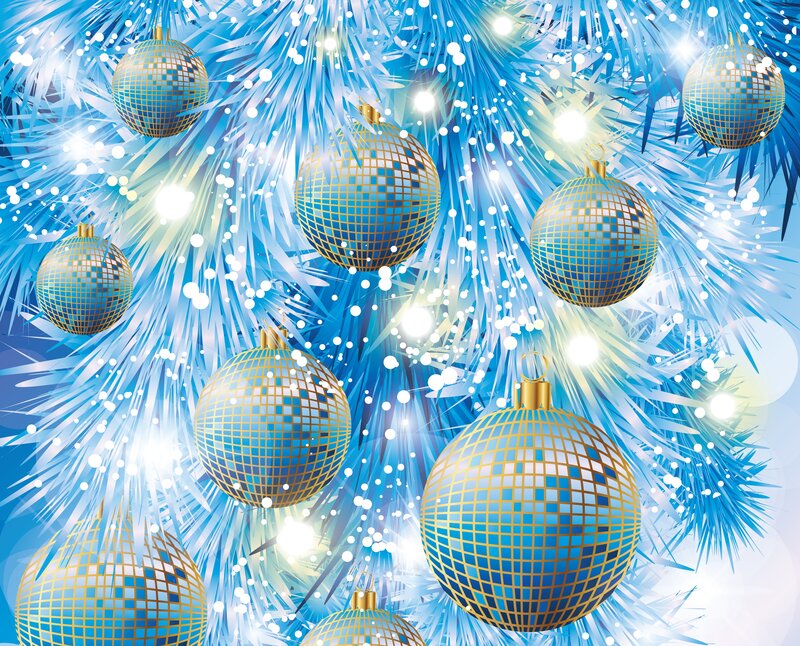 Blue Disco Ball Ornaments — Festive