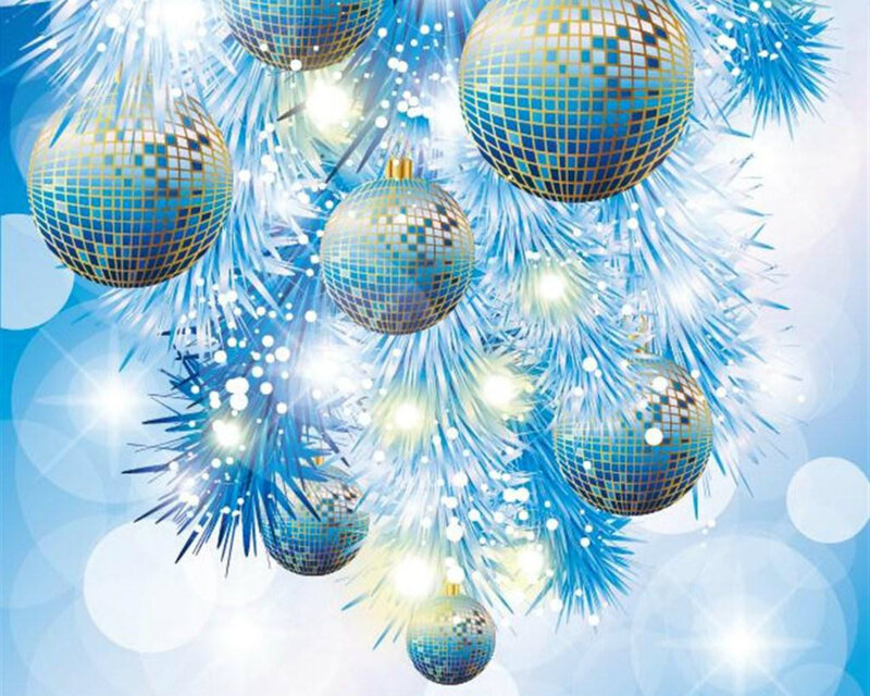 Blue Disco Ball Ornaments — Festive, Winter