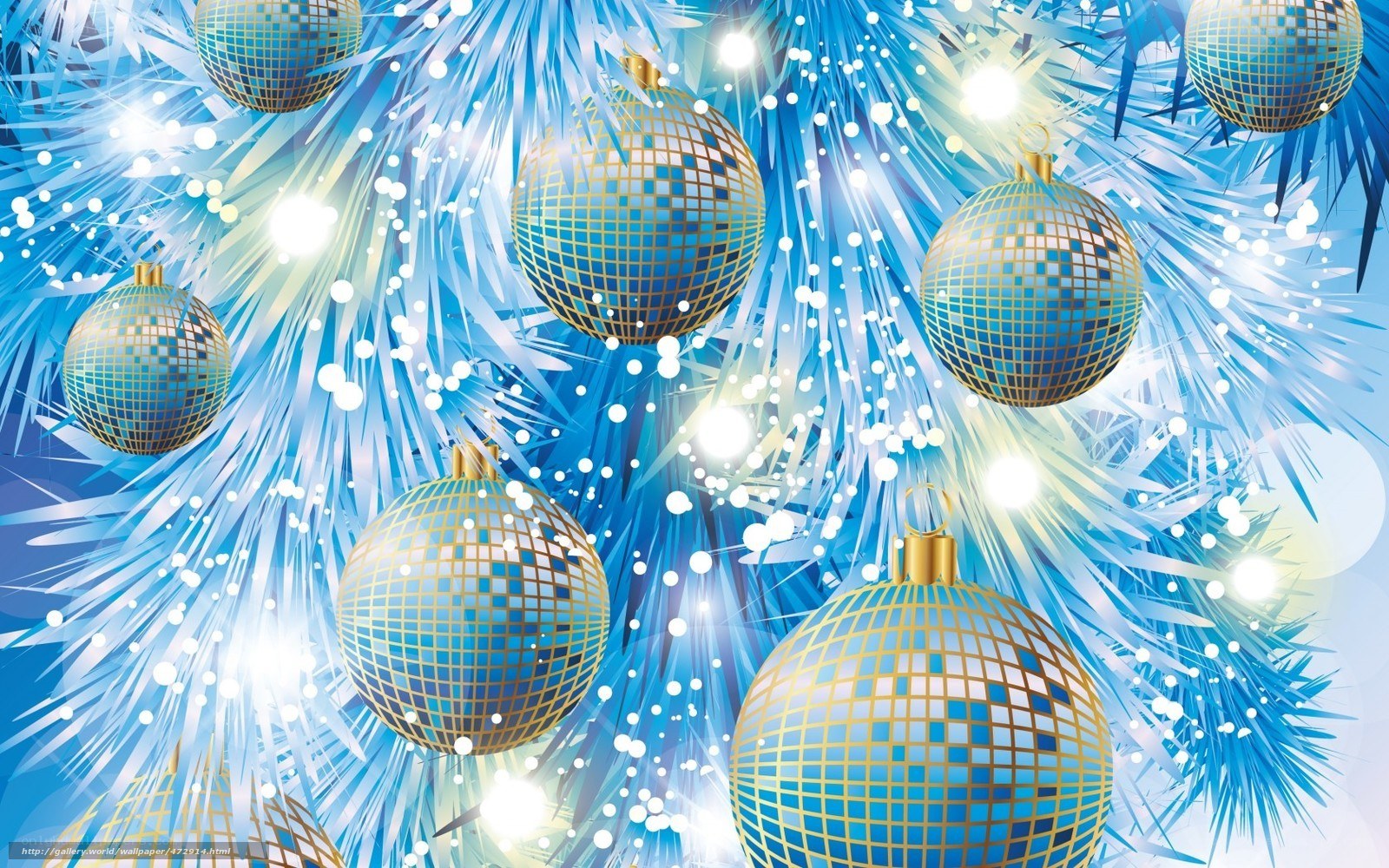Blue disco ball ornaments