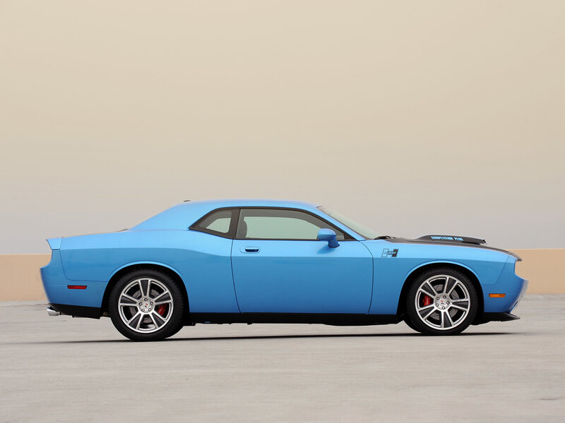 blue dodge challenger car