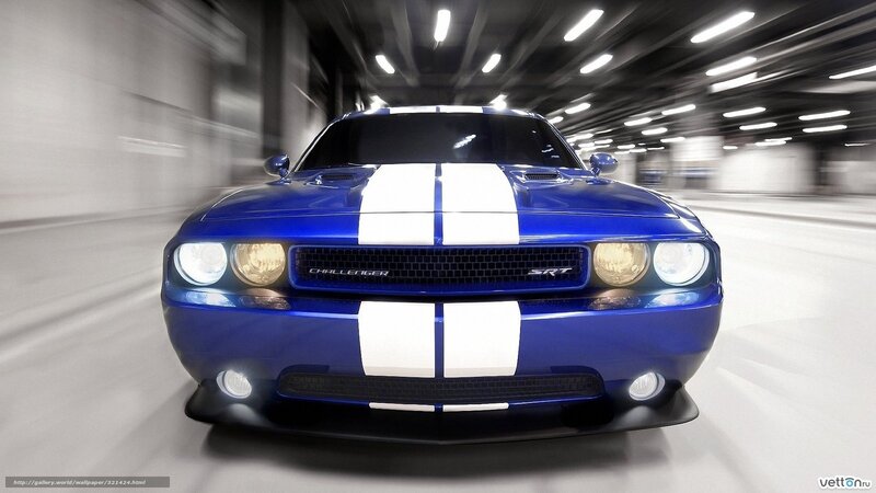 Blue Dodge Challenger — Dynamic, Photograph