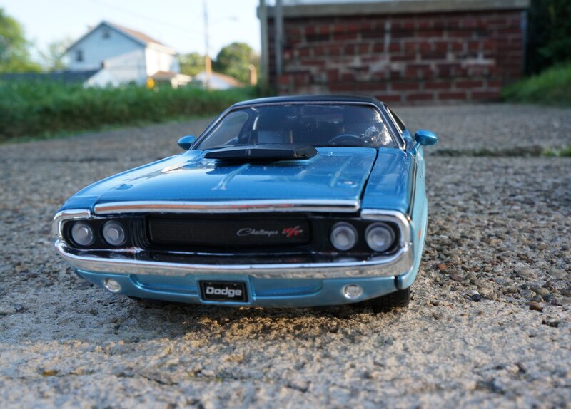 Blue Dodge Challenger Model