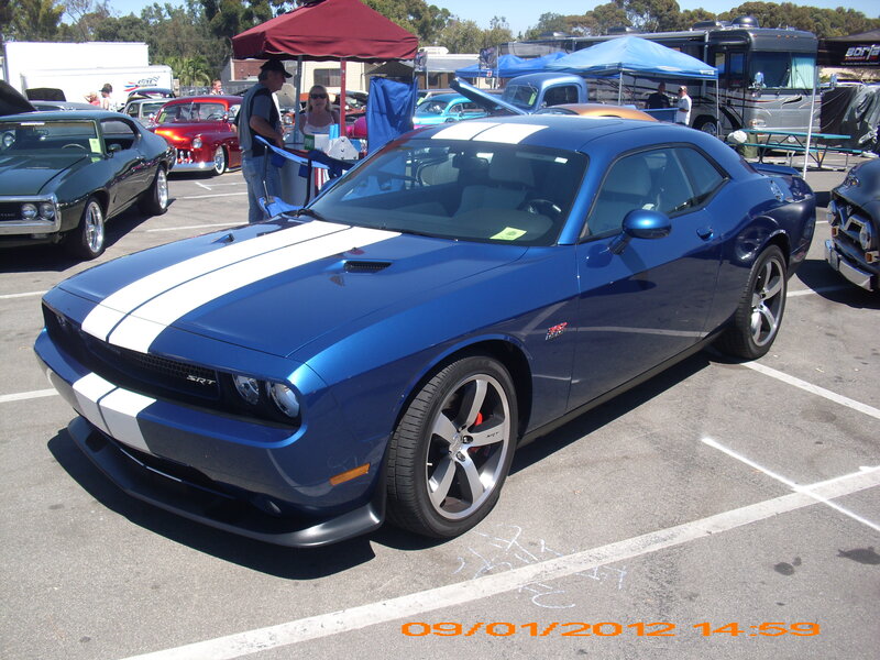 Blue Dodge Challenger — Outdoor, Afternoon, Photograph