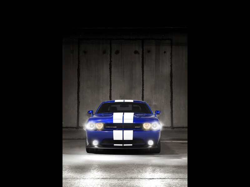 Blue Dodge Challenger SRT